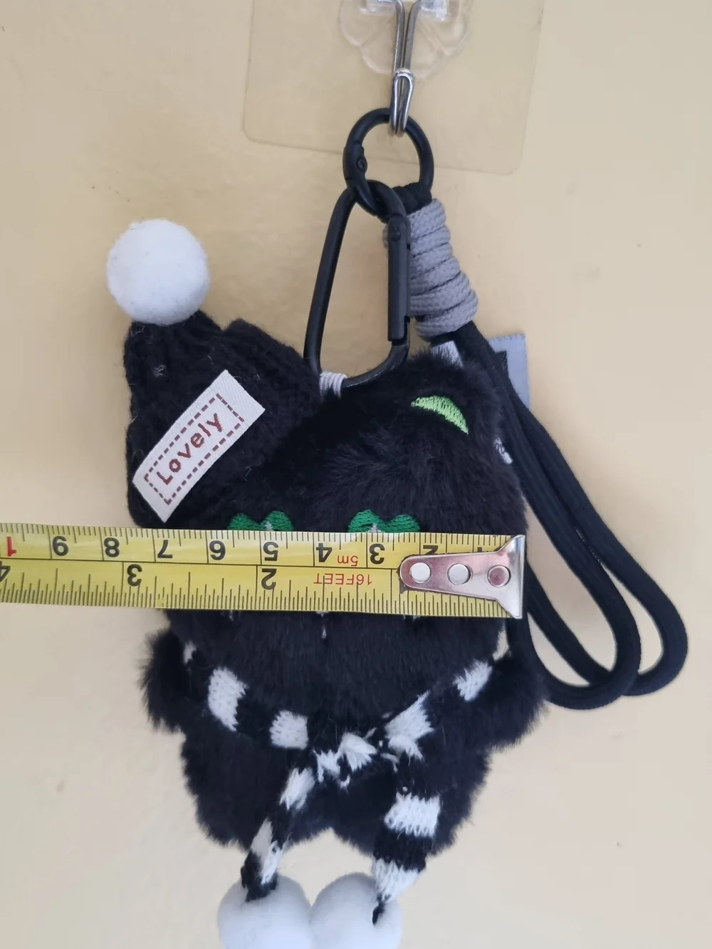 Black Cats Kids Bag Clip-On Keychain Soft Plush Stuffed Animal Plushies Toy